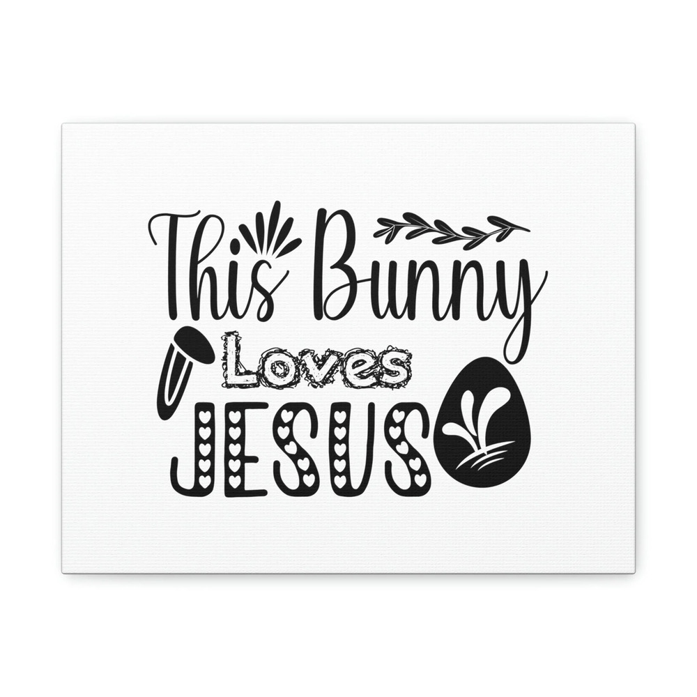 Scripture Walls John 14:15 This Bunny Love Jesus Bible Verse Canvas Christian